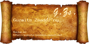 Guzmits Zsadány névjegykártya
